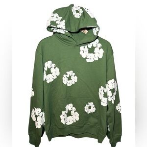 NEW! Denim Tears The Cotton Wreath Hoodie Sweatshirt Green AUTHENTIC
